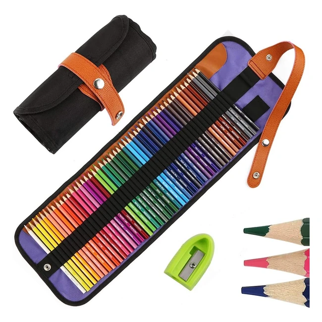 Set de 50 lápices de colores profesionales para dibujo con sacapuntas - Ideal para adultos y niños