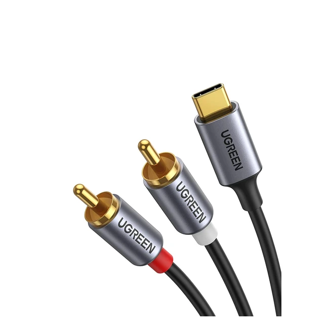 UGREEN USB C auf RCA Audio Kabel, Typ C auf 2RCA Stereo Adapter Kabel für Huawei P40/Mate40, Galaxy S Serie, S23 Ultra, S23, S23 Redmi Note10, iPad Pro/Air 4 2020, MacBook, PS5, 1,5m