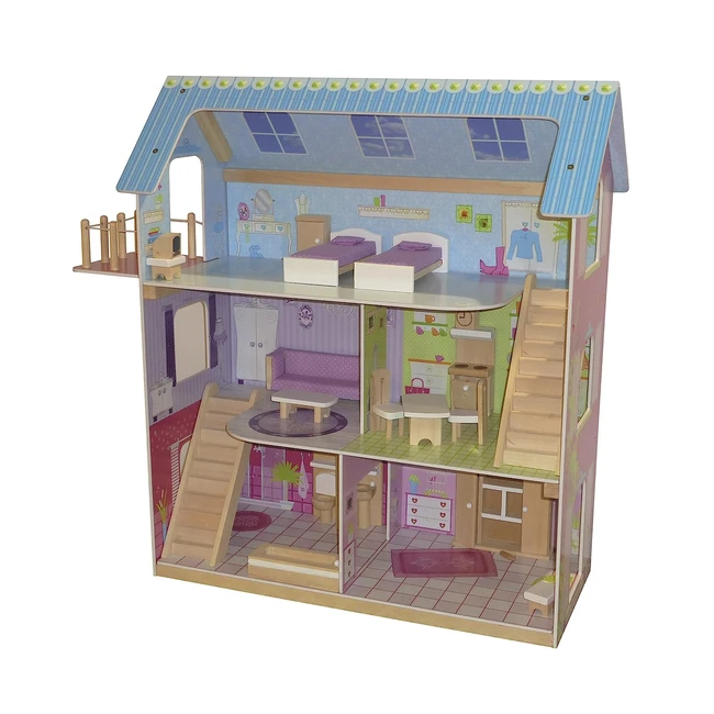 Roba Play Centre 2 in 1 Dollhouse and Kitchen - Versatile and Fun