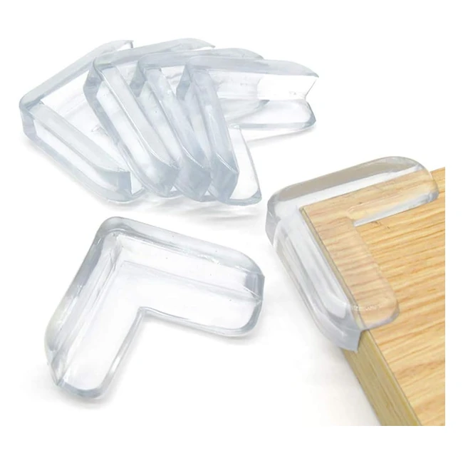 16 Paraspigoli Trasparenti Faburo per Bambini - Protezione Angoli Universale in Gomma Morbida Non Tossica