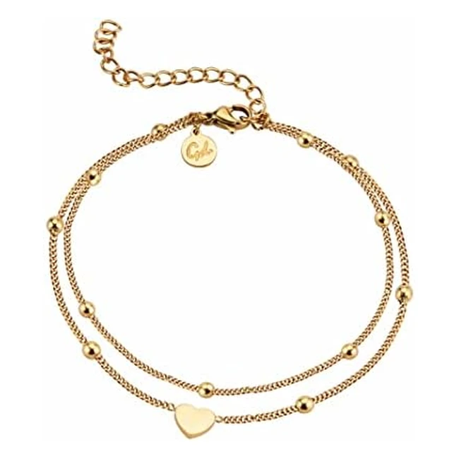 Wasserfeste Fusskette fr Damen - GD GoodDesigns Est 2015 - Mehrreihige Fukett