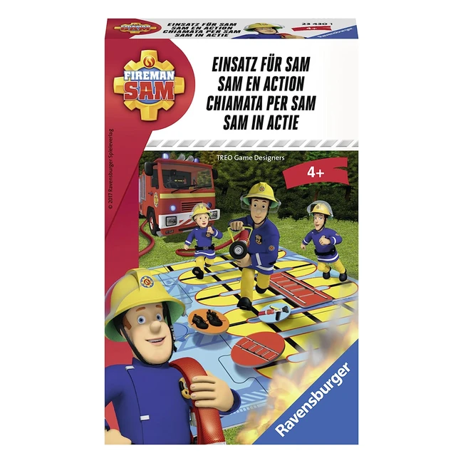 Ravensburger 23430 Fireman Sam Travel Game with Ladders & Water Hose