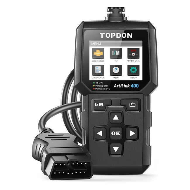 Topdon AL400 OBD2 - Diagnostico Auto 10 Modalità One Touch con Aggiornamenti a Vita e Torcia LED Integrata