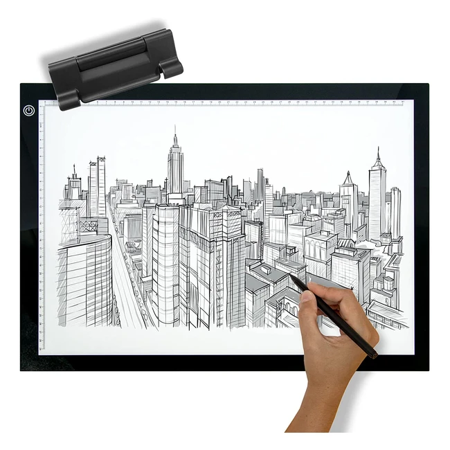 Tablette lumineuse A3 Crafts Co - Ultramince, luminosité réglable, idéale pour dessin, esquisse et tattoo