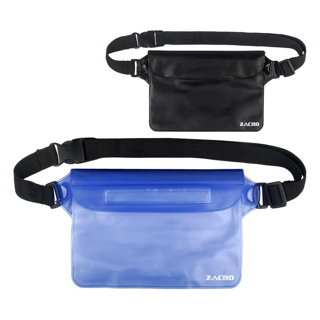 Zacro 2 Pack Borsa Impermeabile con Cintura Vita per Cellulari e Fotocamera - IPX8 Certificato