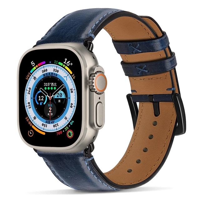 Bracelet en cuir de veau pleine fleur compatible Apple Watch - Wristitani