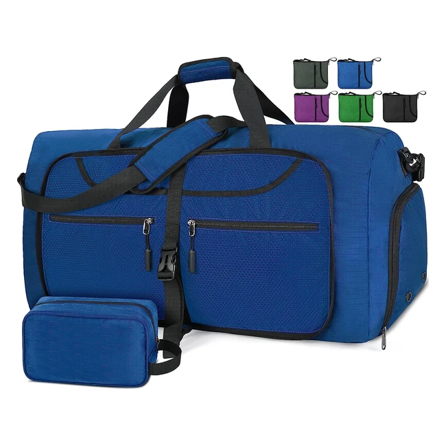 Sac de voyage homme pliable imperméable Lubardy 100L - Idéal pour cabine avion, camping et randonnée