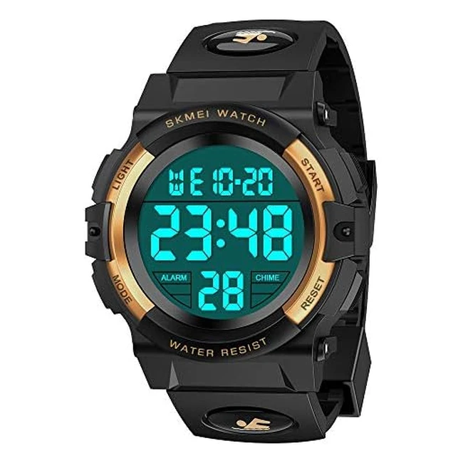 Waterproof Sport Digital Kids Watch for Boys and Girls | LED Light, Alarm, Calendar | Ages 6-15