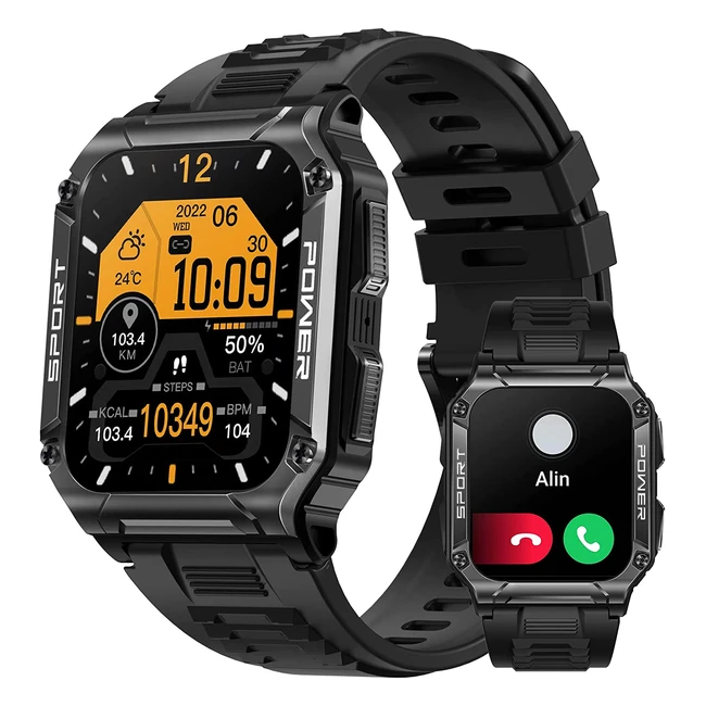 Montre Connectée Militaire Homme195 avec Cardiofréquencemètre et Podomètre - Pyrodum