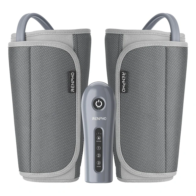 Renpho Leg Compression Massager - 3 Modes, 3 Intensities, Adjustable Wraps, Foot Relaxation - Fit Most Sizes