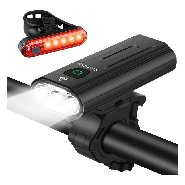 Luci Bicicletta LED Ricaricabili USB 3000 Lumen IP65 Impermeabile - Nestling