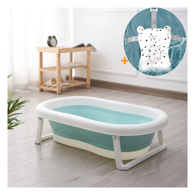 Foldable Baby Bath Tub - Safe Non-Slip Portable  Spacious for 0-4 Years - Gob
