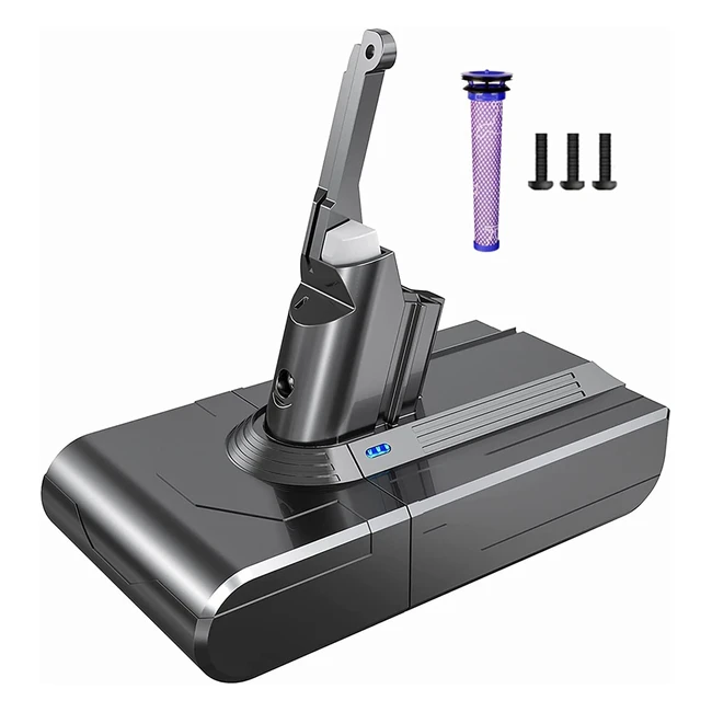 Batterie Yaber pour Dyson V8 - 4600mAh Li-ion de Remplacement avec 1 Filtre Lavable