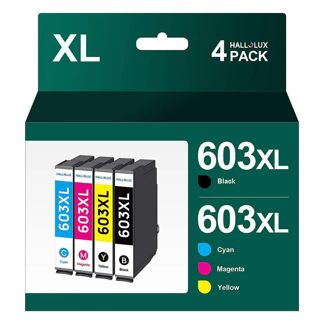 Cartouches d'encre 603XL compatibles Epson Multipack 603 pour Expression Home et Workforce - Lot de 4