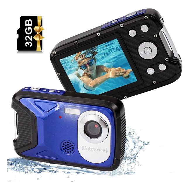 Fotocamera Digitale Vmotal 30MP FHD 1080P Impermeabile per Bambini e Principianti