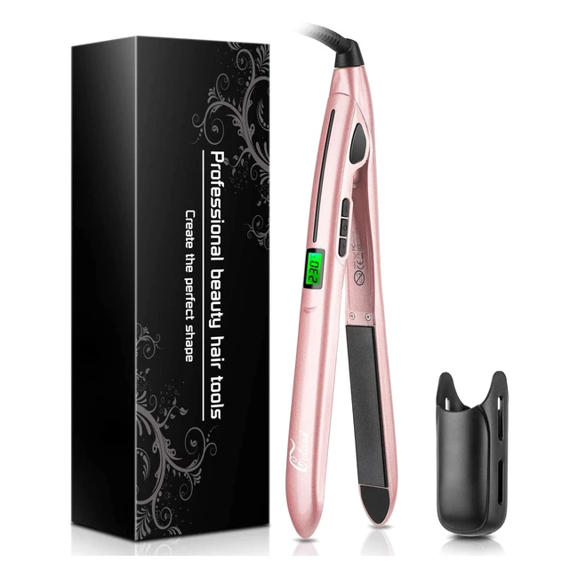 Culwad 2-in-1 Hair Straightener and Curling Iron with LCD Display - Adjustable Temperature, Dual Voltage, Perfect for All Hair Types