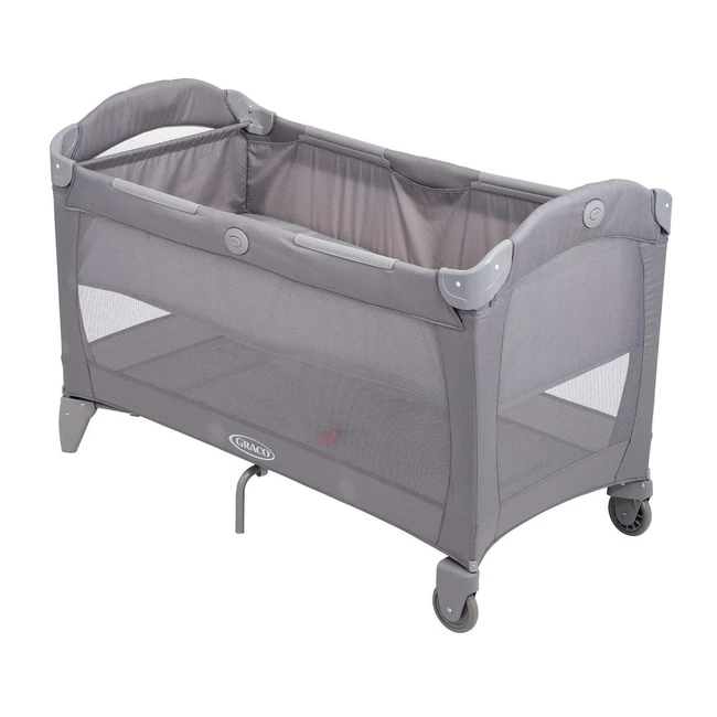 Graco Roll-a-Bed Kinderreisebett - Baby Reisebett für Geburt bis 15 kg - Mit Spielplatz und Tragetasche - Paloma