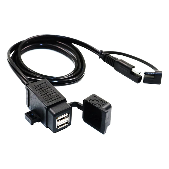 Caricabatterie MotoPower MP0609C 31Amp Doppio USB Impermeabile per Telefono, Tablet, GPS - Kit SAE-USB