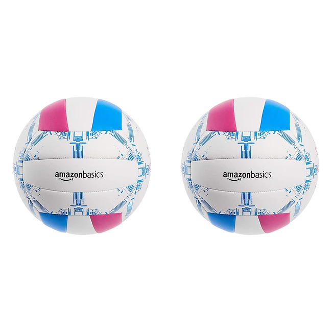 Amazon Basics Freizeit Volleyball Gre 5 - Indoor & Outdoor - PU Leder - 18 Maschinengenähte Teile