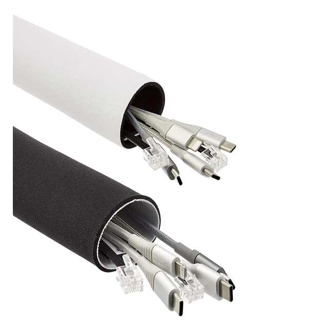 AmazonCommercial Neoprene Cable Sleeves - 4 Pack, 59in, Adjustable, Tangle-Free