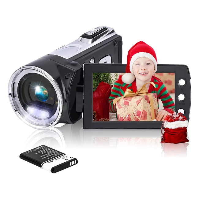 Caméra vidéo numérique 27K FHD avec écran TFT LCD rotatif à 270 degrés pour enfants, adolescents, débutants et personnes âgées - VMOTAL HG8162
