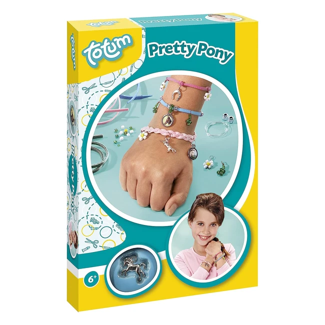 Kit créatif Totum Pretty Pony pour bracelets breloques cheval multicolore A5