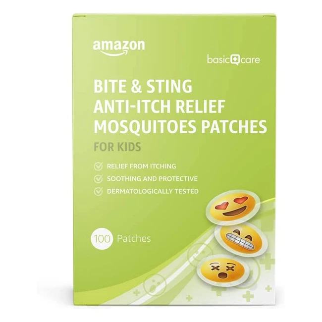 Amazon Basic Care Mosquito Patches - Anti-Itch Relief for Kids Pack of 100