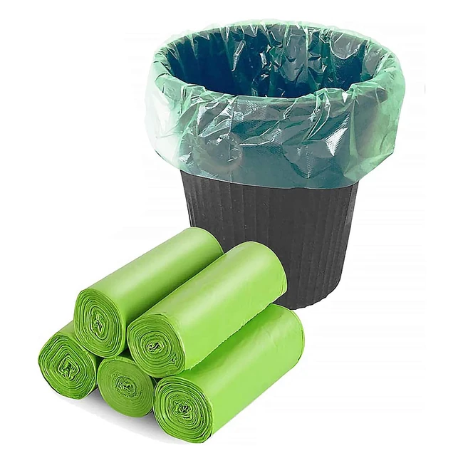 Bamyko Biodegradable Bin Liners 100ct - 20L Trash Bags for Countertop, Garden, Office, Home & Pets