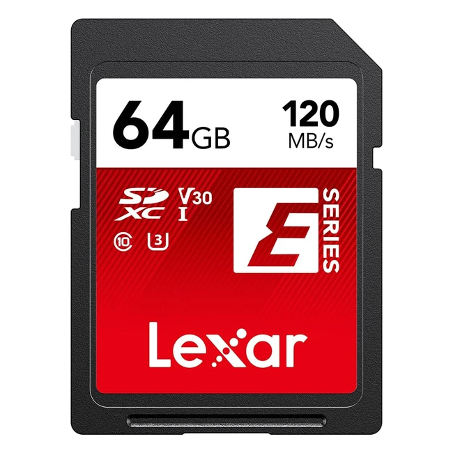 Scheda SDXC Lexar 64 GB UHS-I U3 V30 C10 FullHD e 4K UHD LSDESXX064GBNNNG