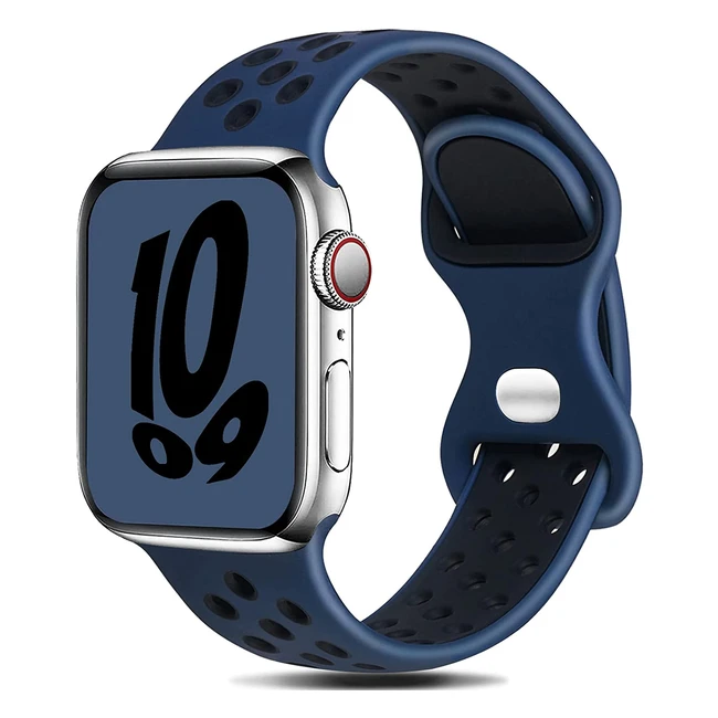 Gulemfy Silicone Sport Band for Apple Watch - Breathable, Skin-Friendly, and Secure Fit - Compatible with iWatch Series Ultra SE and More