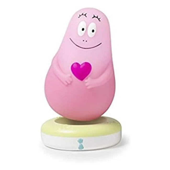 Lámpara nocturna Lumilove Barbapapa de Pabobo para bebés y niños nómadas - Cargador de inducción rosa - Autonomía de 24 horas