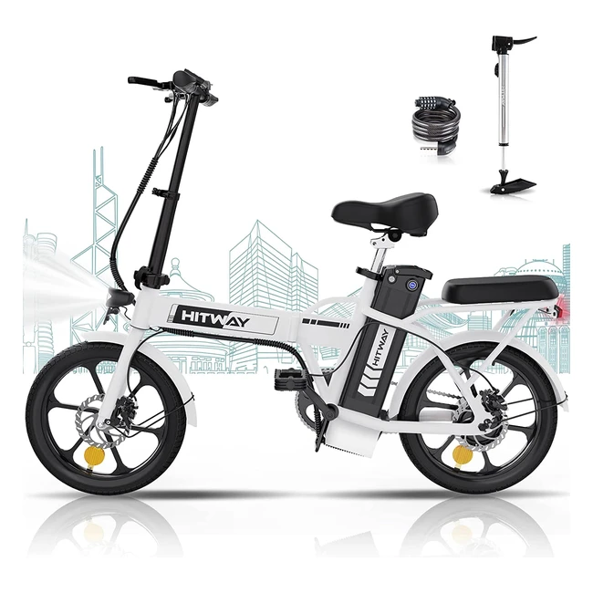 Hitway E-Bike Klapprad | 250W Motor | 84Ah Batterie | Bis 35km Reichweite | Aluminiumlegierung | Für Herren & Damen