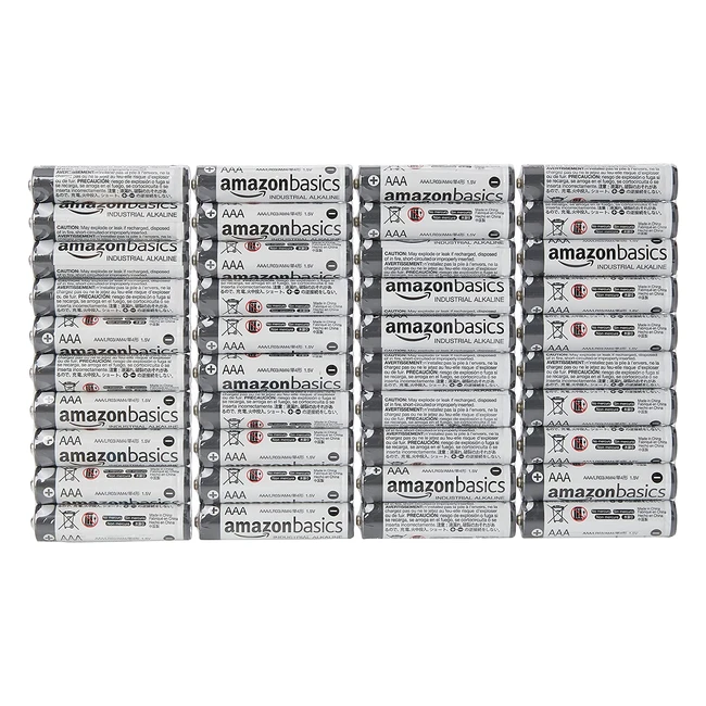 Amazon Basics AAA Industriebatterien 40er-Pack - Langlebig & leistungsstark