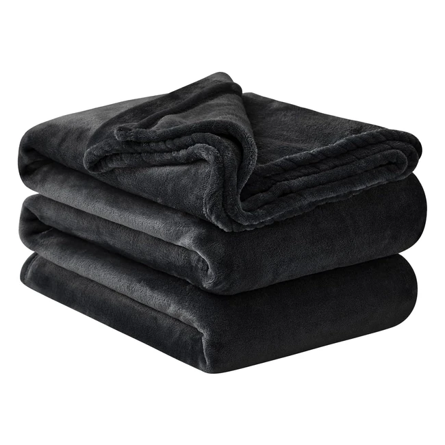 Manta AISBO 180 Polar Extra Grande Sofá Cama - Suave y Ligera - 230x270 cm - Negro