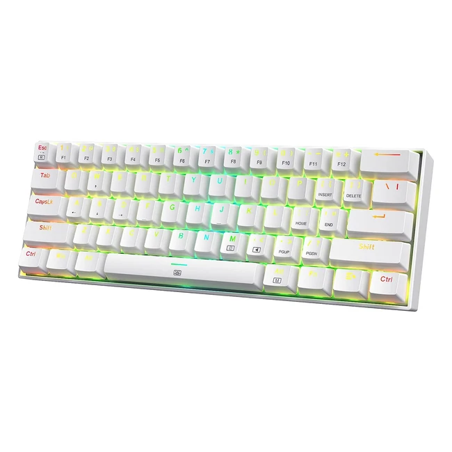 Redragon K630 Dragonborn 60 Wired RGB Gaming Keyboard - Compact Mechanical Keybo