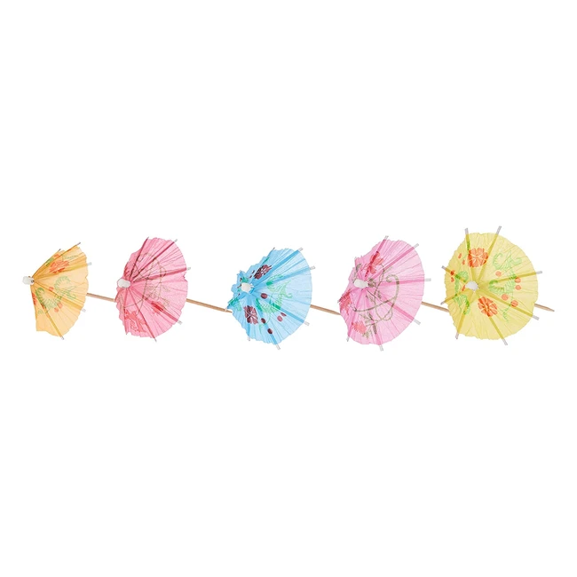 Lot 10 Parapluies Cocktail Papier 10cm - Unique Party 3905