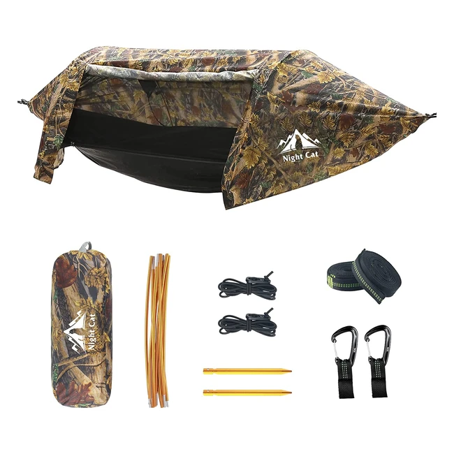 Hamac tente Night Cat avec moustiquaire imperméable pour randonnée et camping