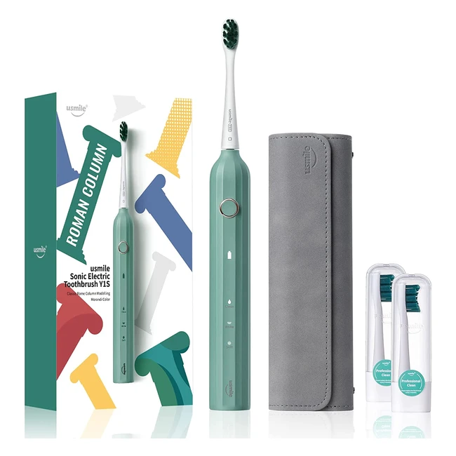 uSmile Y1S Sonic Toothbrush - Whitening, Smart Timer, USB Rechargeable - Green