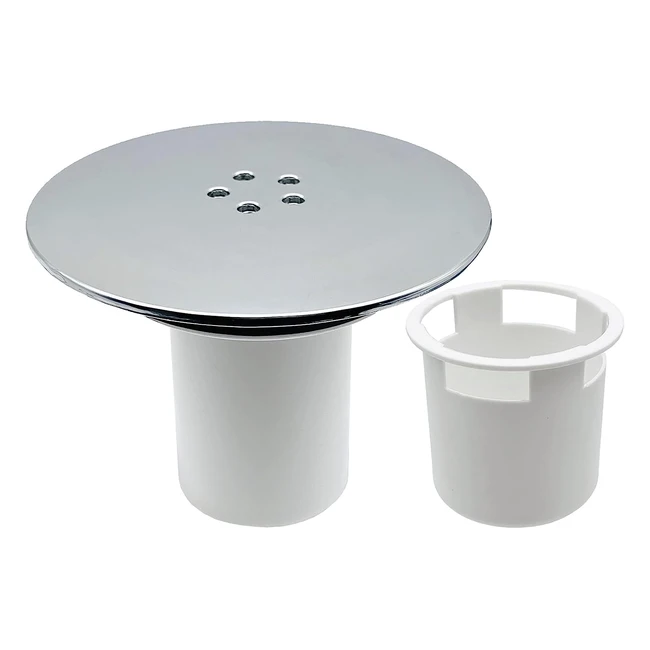 Fast Flow Shower Drain Cover - 90mm/115mm - Chrome Finish - Easy to Clean