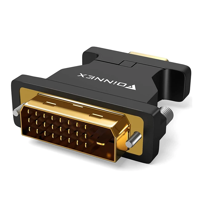Adaptateur DVI vers VGA Convertisseur DVI-D 241 | Full HD 1080p | Pour PC, Ordinateur Portable, Moniteurs TV et Cartes Graphiques