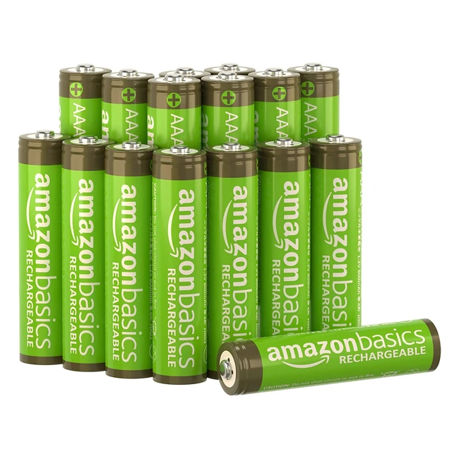 Amazon Basics AAA Batterien 800mAh wiederaufladbar - 16 Stück inkl. Ladegerät