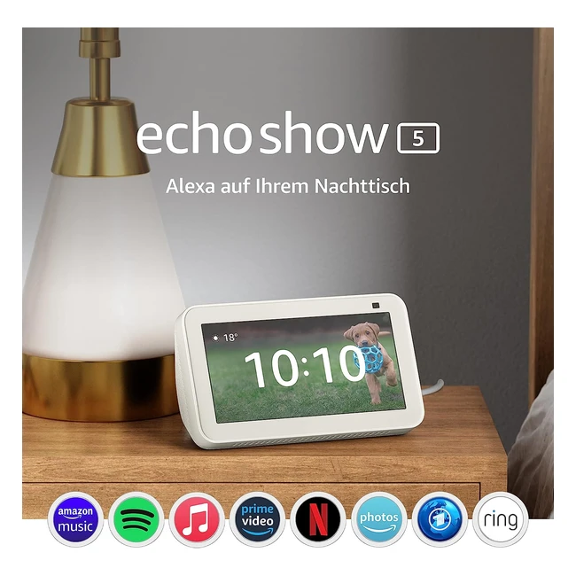 Echo Show 5 2. Generation 2021 - Smart Display mit Alexa, 2MP-Kamera, zertifiziert und generalüberholt