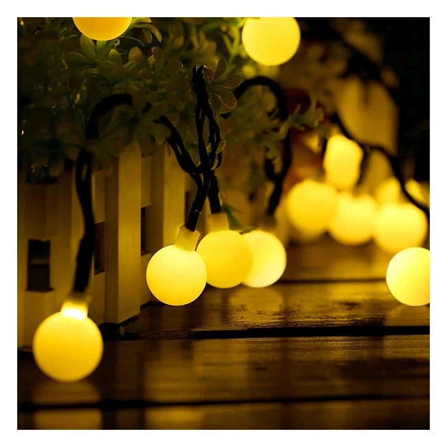 Guirlande lumineuse solaire 60 LED 10m étanche IP65 - Décoration extérieure et intérieure pour jardin, terrasse, balcon, cour, pergola, arbre, fête