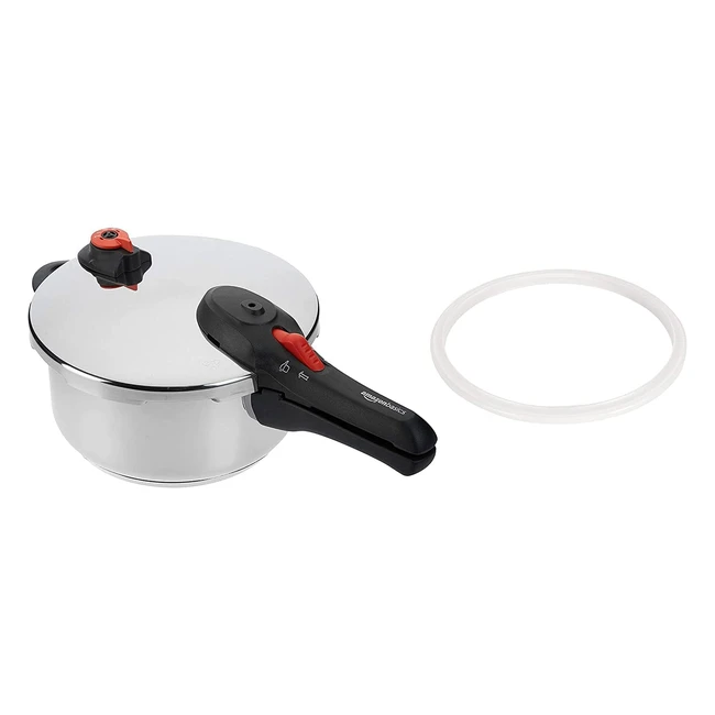 Amazon Basics Edelstahl Schnellkochtopf 4L fr Induktionsherde - 2 Druckstufen