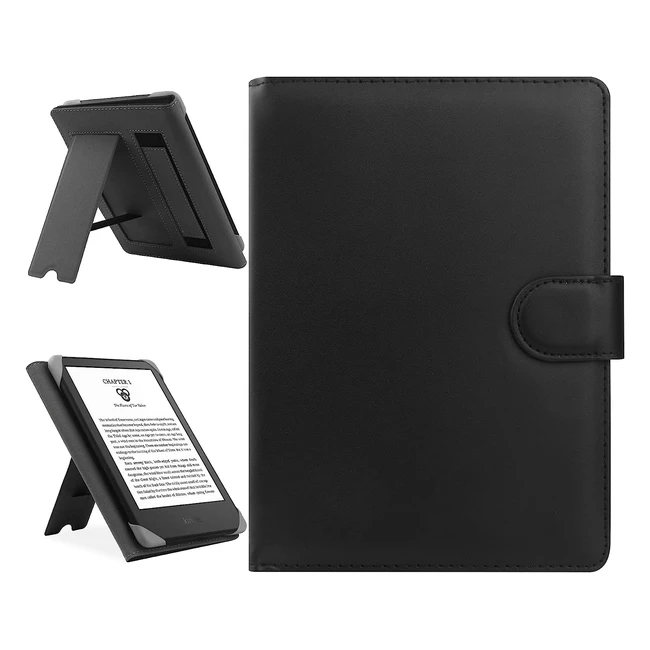 Étui universel noir pour lecteur d'ebook 6 pouces - Compatible avec Kindle, Kobo, Pocketbook, Tolino et Sony