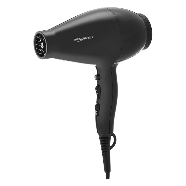 Sèche-cheveux compact et rapide ionique Amazon Basics 1800-2100W 220-240V