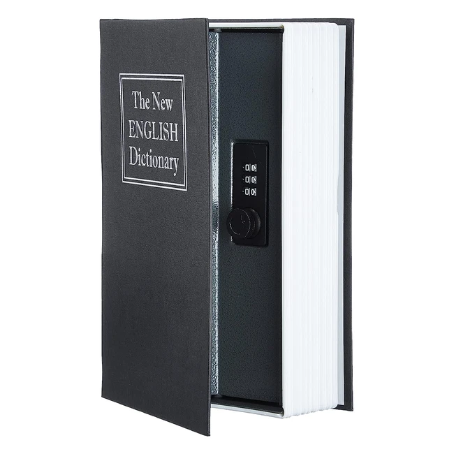 Amazon Basics Buch Safe - Tragbare Box mit Schloss, ideal zum Verstecken von Wertsachen im Bücherregal
