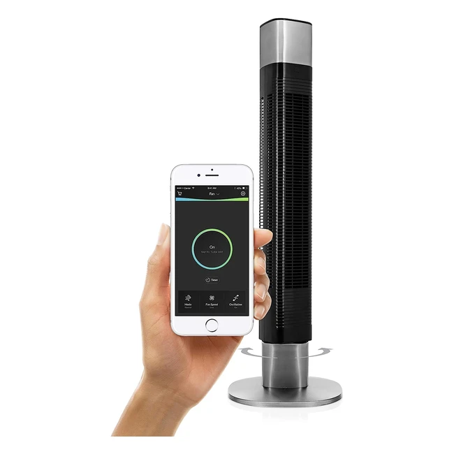 Ventilateur colonne connecté Princess 105 cm - Silencieux et contrôlable via application - 50 W