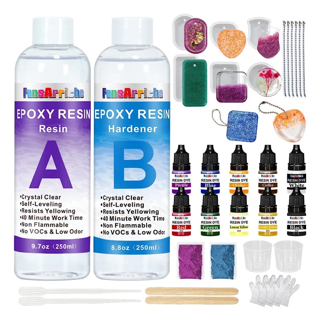 Kit de rsine epoxy autonivelante 500ml - Pour dbutants en bijouterie artisan