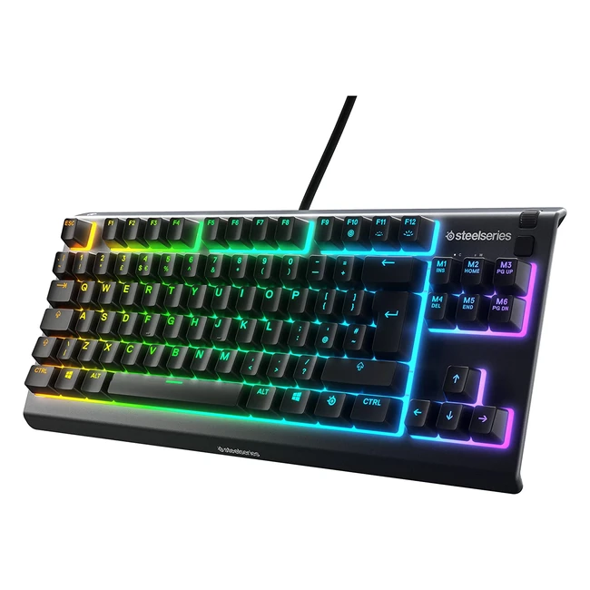 SteelSeries Apex 3 TKL RGB Gaming Keyboard - Compact Esports Form Factor with 8-